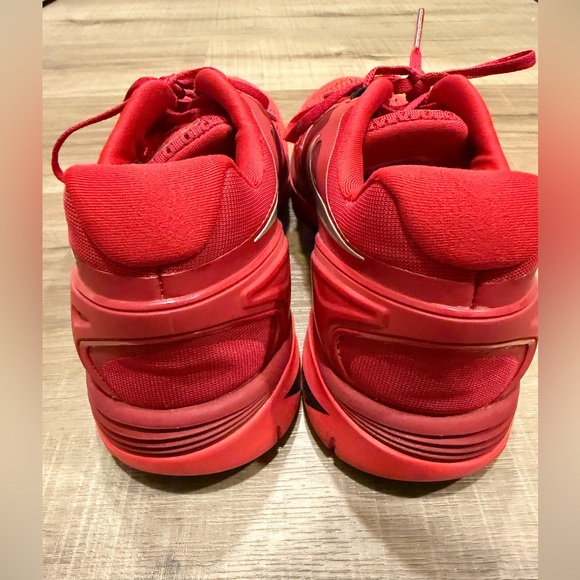 Nike Red Athletic Running Shoes with Silver Swoosh - Picture 4 of 5